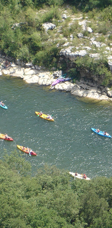 Location de canoë, descentes de l'Hérault en canoë et kayak à Laroque près de Saint-Guilhem-le-Désert